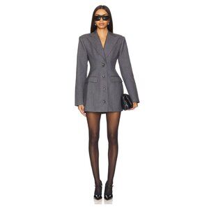 NWT Lovers & Friends X Emily Gemma Adee Blazer Dress Dark Grey Size XS $278 [jb]